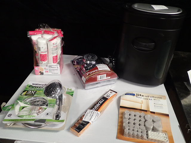 lot 1279A image: Misc Lot with Batteries, Shower Heads and More