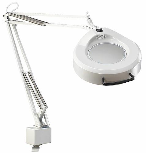 lot 1202 image: Luxo 16346LG IFM Magnifier Light, Gray w45-inch arm, Edge Mount, 5-diopter lens, Cord Set
