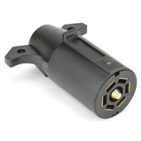 lot 1231 image: Lot of (6) Reese Towpower 74127 Plastic 7-Way Flat Blade Trailer End Connector. Brass terminals for better conductivity. Strain ...
