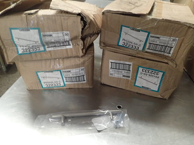 lot 1302 image: Approximately (200) Stainless Steel Drawer Handles