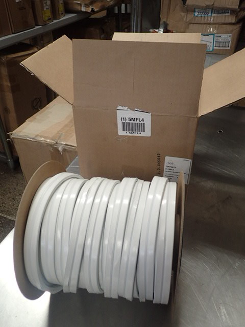 lot 1304 image: Weatherstrip, P, White, Length 200 ft.