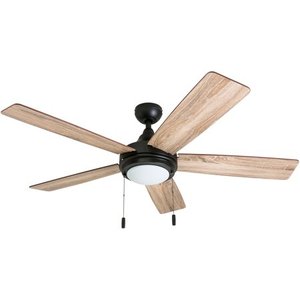 lot 10031 image: Honeywell Ventnor 52 Modern Espresso Bronze LED Ceiling Fan with Integrated Light