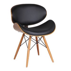 lot 10041 image: Armen Living Cassie Mid-Century Dining Chair in Walnut Wood