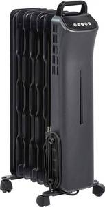 lot 10155 image: AMAZON BASICS PORTABLE DIGITAL RADIATOR HEATER WITH 7 WAVY FINS AND REMOTE CONTROL