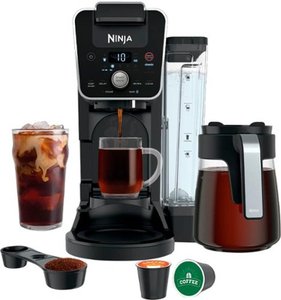 lot 10195 image: Ninja - DualBrew 12-Cup Coffee Maker with K-Cup compatibility and 3 brew styles - Black
