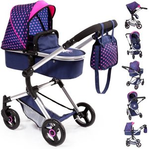 lot 10196 image: Baby Doll City Vario Pram Baby Doll Stroller with Diaper Bag