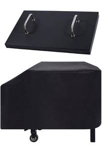 lot 10199 image: EasiBBQ 5003 Hard Cover for Blackstone 28 Griddle, and 1529 Heavy Duty Grill Cover for Blackstone 28 Griddle, Black