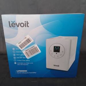 lot 10236 image: LEVOIT Humidifiers, 6L Warm and Cool Mist Ultrasonic Humidifier in White for Bedroom with Remote and Humidity Monitor, Vaporizer for Large Room, Home, Waterless Auto Shut-off