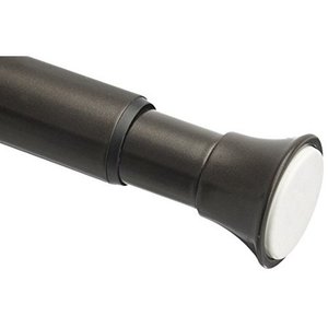 lot 10253 image: Basics Rust Resistant Easy to Install Tension Shower Doorway Curtain Rod, 24-36, Bronze