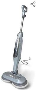 lot 3859 image: Shark S7000AMZ Steam Mop, Steam & Scrub All-in-One Scrubbing and Sanitizing, Designed for Hard Floors, with 6 Dirt Grip Soft Scrub Washable Pads & 2 Steam Modes, Pure Water Blue