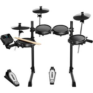 lot 3871 image: Alesis Turbo Mesh Kit Seven-Piece Electronic Drum Kit with Mesh Heads
