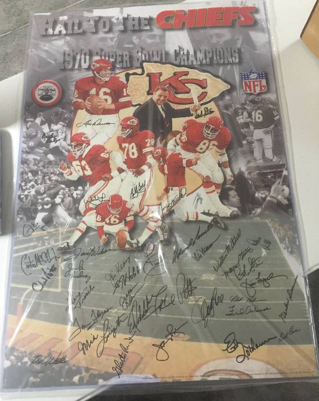 Jan Stenerud & Ed Podolak Signed 1969 Chiefs Super Bowl Champs