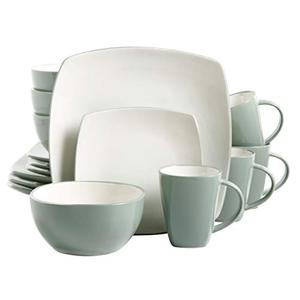 lot 31433 image: Gibson Soho Lounge Dinnerware set, Square, Celadon