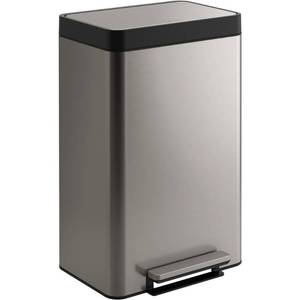 lot 31578 image: KOHLER Dual 5.5 Gal. Stainless Steel Compartment Trash Can, Silver