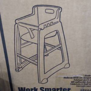 lot 31596 image: Rubbermaid FG781408BLA Sturdy Chair Hi-Chair Without Wheels