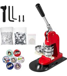 lot 31632 image: Mophorn Button Maker Button Maker Machine Button Badge Maker 1 Inch 25mm Aluminum Frame 500 Parts Circle Cutter
