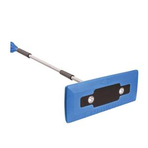lot 31727 image: Snow Joe SJBLZD-LED 4-In-1 Telescoping Snow Broom  Ice Scraper 18-Inch Foam Head Headlights (Blue)