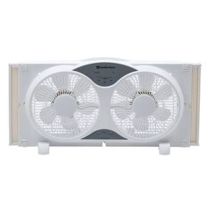 lot 31736 image: Comfort Zone 3-Speed Reversible Twin Window Fan with Remote Control