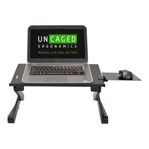 lot 31739 image: Workez Adjustable Laptop Stand & Lap Desk Black - Uncaged Ergonomics
