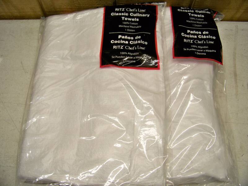 lot 516 image: 2 Packages of 12 Ritz Terry Bar Mop Kitchen Towels