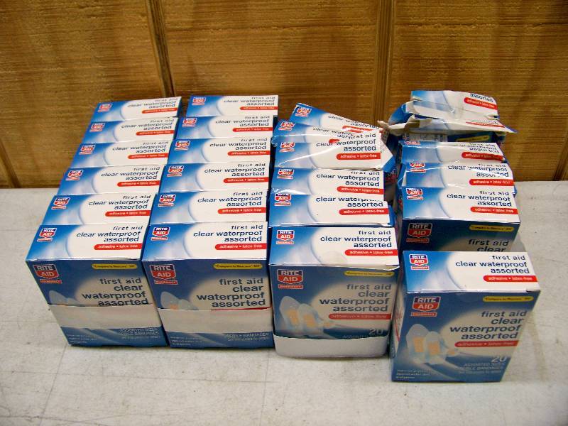 lot 549 image: 24 Boxes Rite Aid Clear Waterproof Bandages