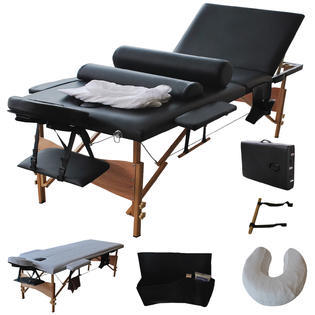 lot 632 image: Factory Direct Sales 3 Fold Portable Massage Table Facial Bed