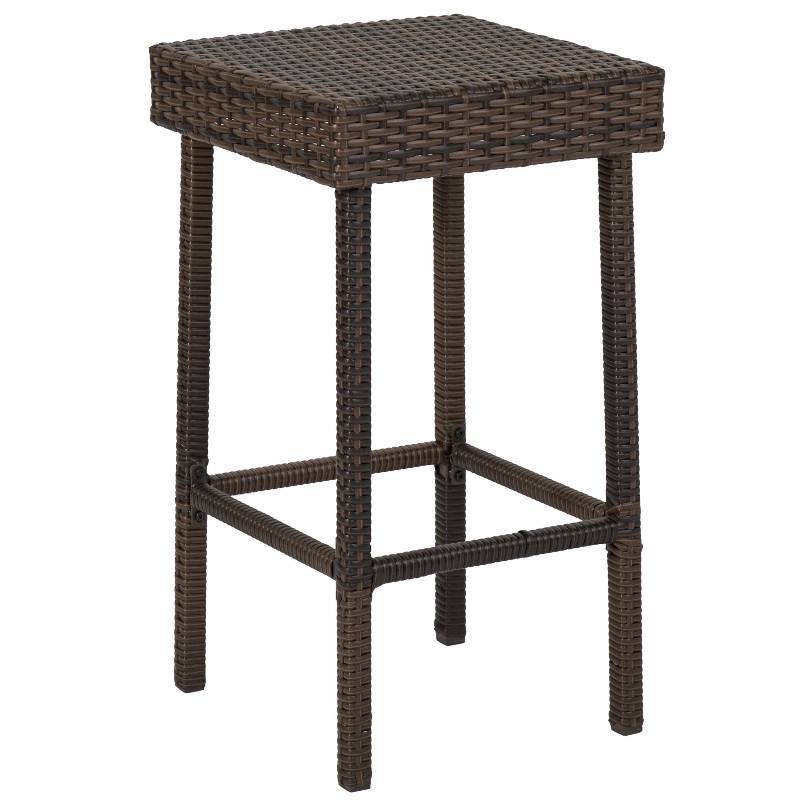 lot 633 image: Pair Best Choice Products Wicker Bar Stools