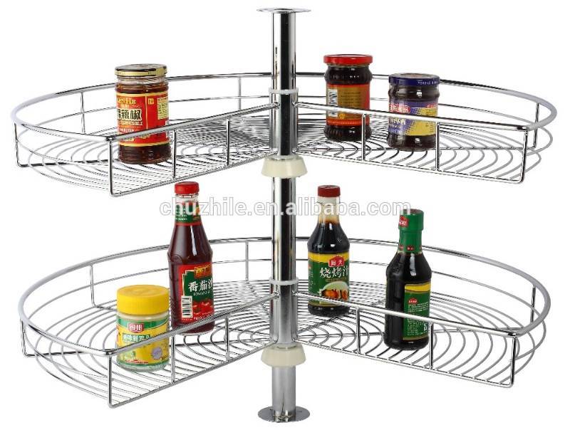 lot 648 image: 270 degree Revolve Basket Wire Lazy Susan