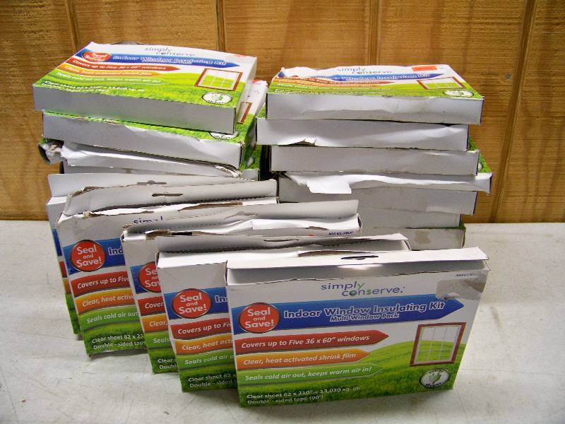 lot 742 image: 25 Simply Conserve Indoor Window Insulating Kits