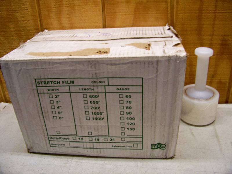 lot 797 image: Case of 12 Rolls Stretch Film Shrink Wrap with Handle