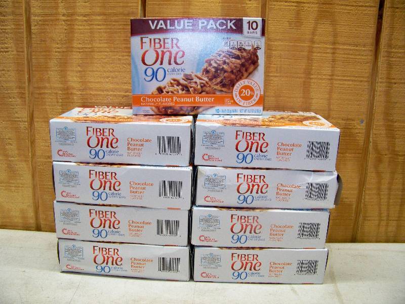lot 875 image: 9 Boxes of Fiber One Chocolate Peanut Butter Bars