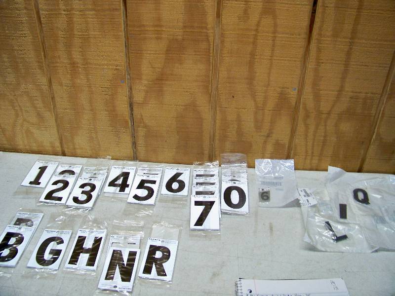 lot 880 image: Hillman Reflective LettersNumbers