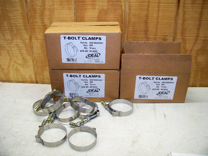 lot 883 image: 39 T-Bolt Clamps