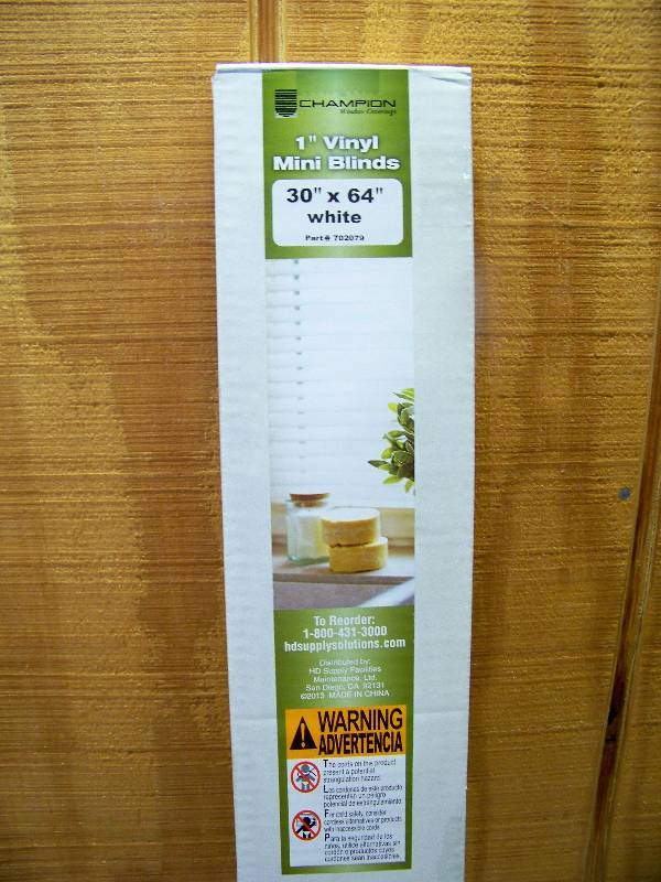 lot 960 image: 6 Champion Windows 1 inch Vinyl Blinds