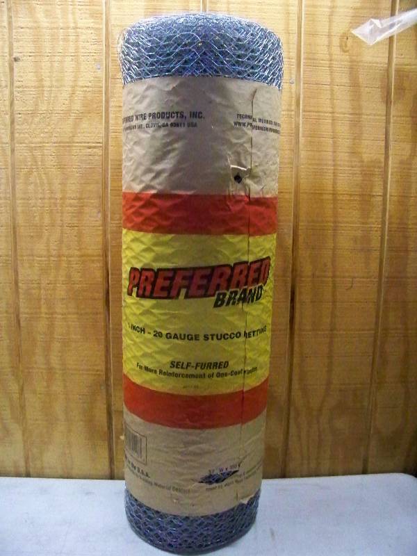 lot 992 image: Roll Preferred Brand 1 20 gauge Stucco Netting