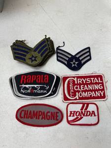 lot 44 image: Misc. sew on and iron on patches, see pictures