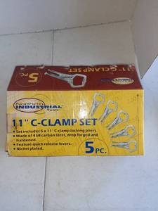 lot 1128 image: 5 pcs. 11 inch c clamp set