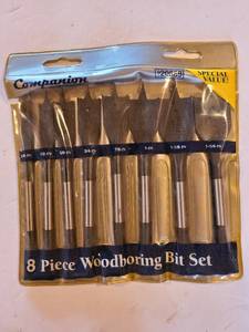 lot 1304 image: 8 pc. woodboring bit set