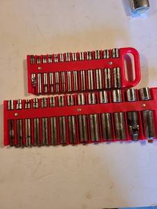 lot 1353 image: Craftsman standard socket sets on magnetic holders