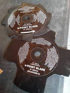 lot 1378 image: (2) 8 inch blades. One is 4 point the other is 8 point