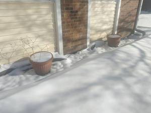 lot 3009 image: Pair of plastic pots both have minor damage 20 in diameter