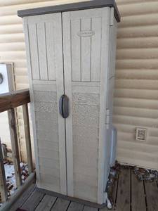 lot 3017 image: Suncast outdoor cabinet 70 x 32 x 25 in
