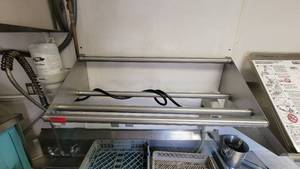 lot 2887 image: 42in Slanted Stainless Steel Dishwashing Shelf