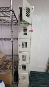 lot 2891 image: Off White Cubed Locker Unit