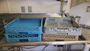 lot 2923 image: (3) Dishwashing Racks&nbsp