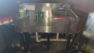 lot 2937 image: SupremeMetal Stainless Steel Sink W Drainboard&nbsp