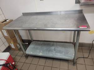 lot 15576 image: Stainless Steel Prep Table