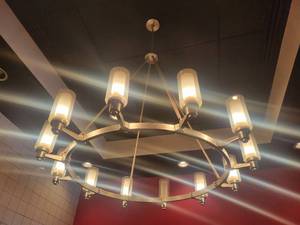 lot 15644 image: Elegant Chrome Finish Chandelier