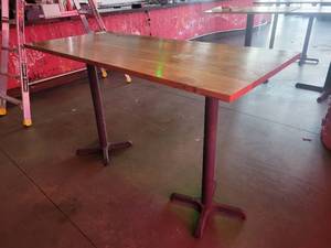 lot 15672 image: Barheight Wood Top Table