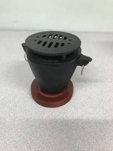 lot 36255 image: Vtg Personal Size Mini Small Cast Iron Hibachi Style Bbq Grill
